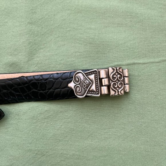 Black BRIGHTON Belt with Silver - Picture 3 of 7